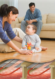 Radiant Floor Heating, Mother with Child